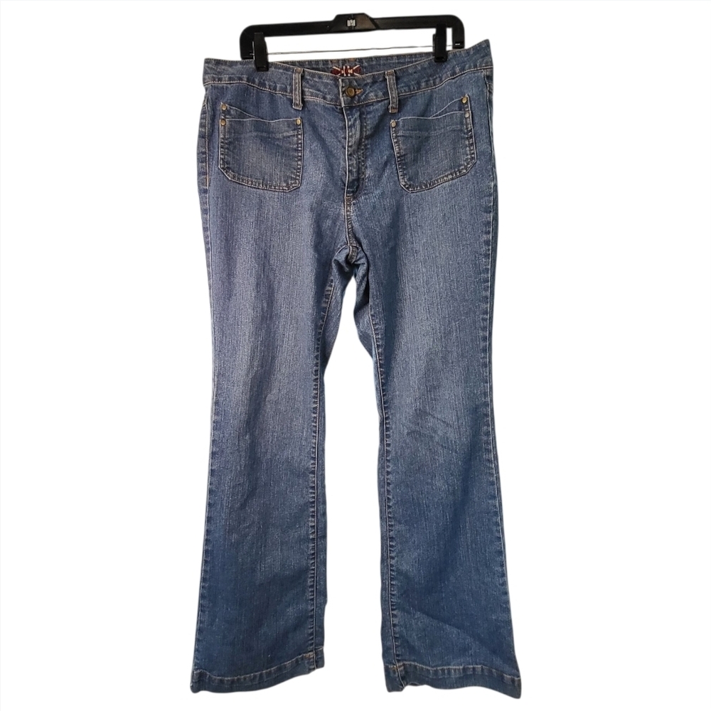 KIKIT Y2K Bootcut 8 Pocket Blue Women's Jeans Size 12